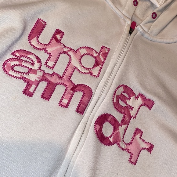 LIKE NEW~UNDER ARMOUR EMBROIDERED FLEECE ZIP UP HOODIE~YOUTH XL - Picture 2 of 6